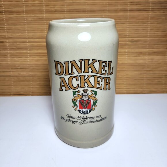 German Beer Stein 200 Anniversary Vintage Dinkel Acker 1 Litre Stoneware Ceramic - Picture 1 of 10